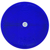 Class A 3-3/16" Round Reflector with Center Mounting Hole Trailers, Trucks, Automobiles, Mail Boxes, Boats, SUV's, RV's, Industrial Applications (Blue, 25)